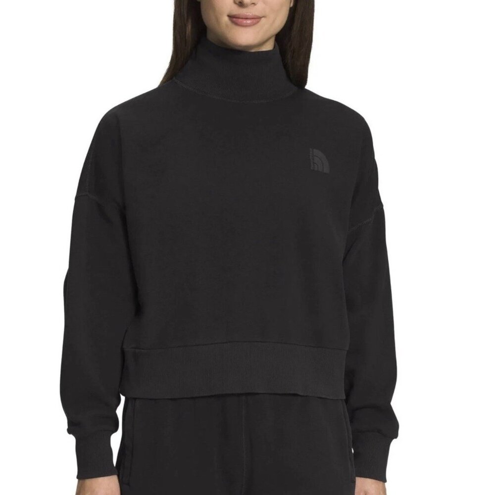The North Face Women's Garment Dye Mock‎ Neck Pullover Sweater S